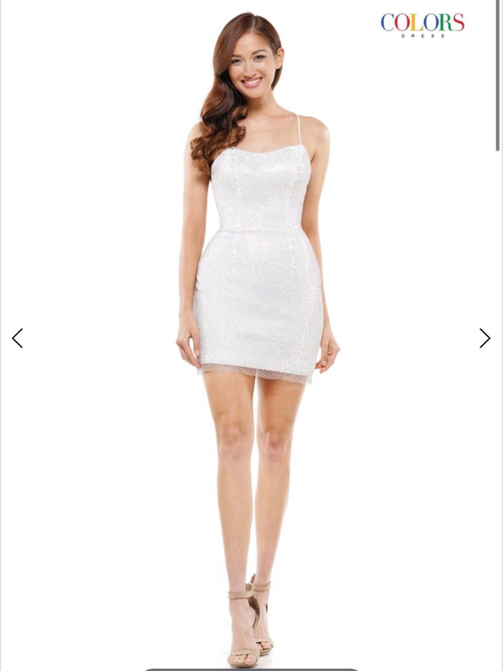 Colors Style 2424 Homecoming White Dress